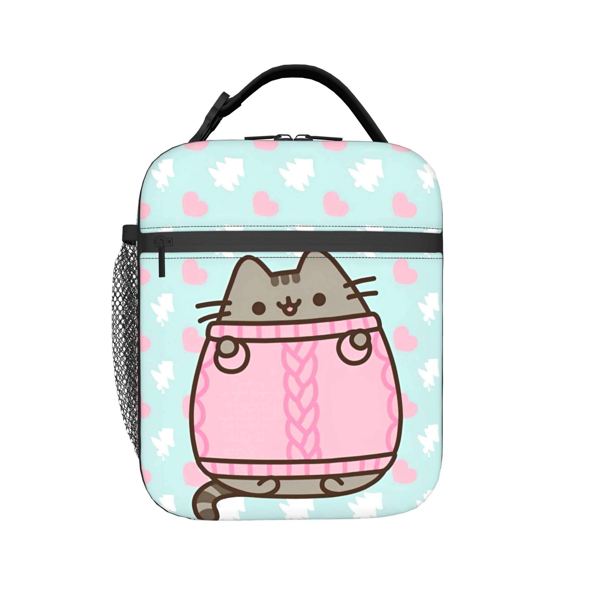 Tote Bag Sublimation - Sevimli Kedi Yalıtımlı Öğle Yemeği Çantaları