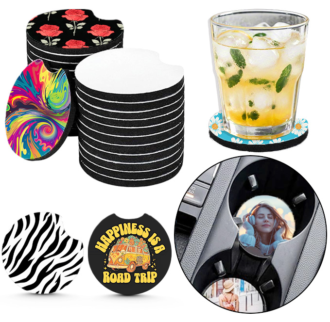 Coaster Sublimation Blank - 10/20 Adet Süblimasyon Baskıya Uygun Boş
