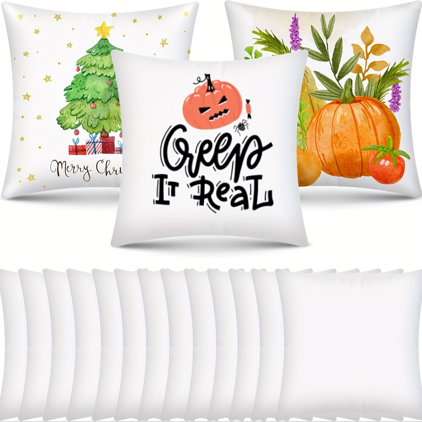 Pillow Cover Sublimation - Boş Süblimasyon Yastık Kılıfları 2/6/10 Adet